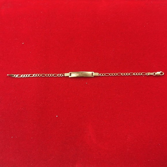 NEW 14k yellow gold ID bracelet.